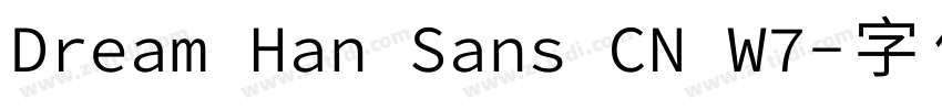 Dream Han Sans CN W7字体转换